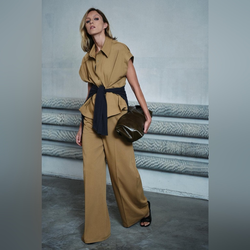 ZARA ZW COLLECTION WIDE LEG PANTS